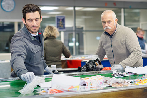 Two engineers working in a lab